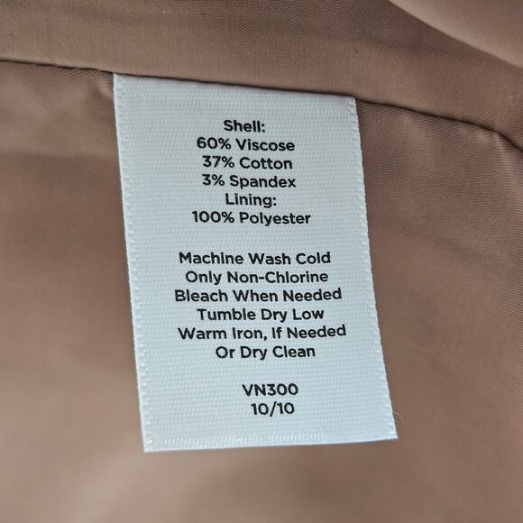 Size 10P Talbots Brown Floral Sleeveless Round Pleated Neck Tank Summer Fall - Picture 7 of 16